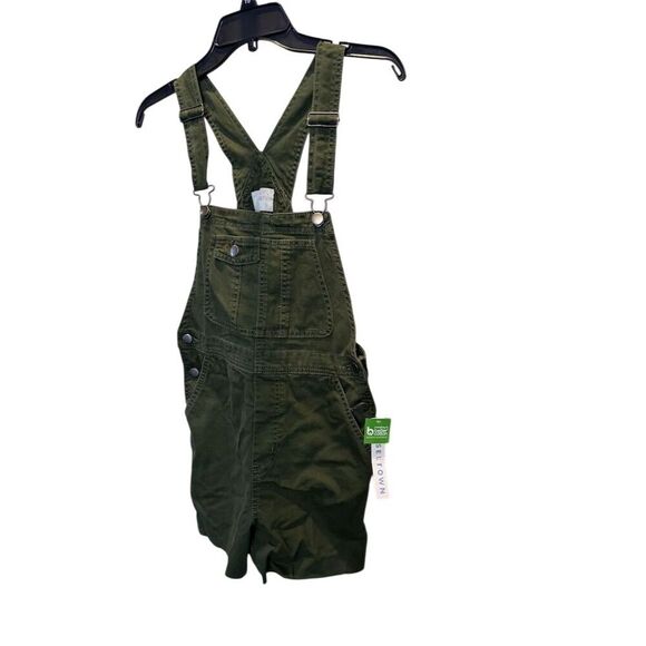 Tinseltown Women's Green Denim Overalls Size XS Adjustable Straps - Picture 6 of 15